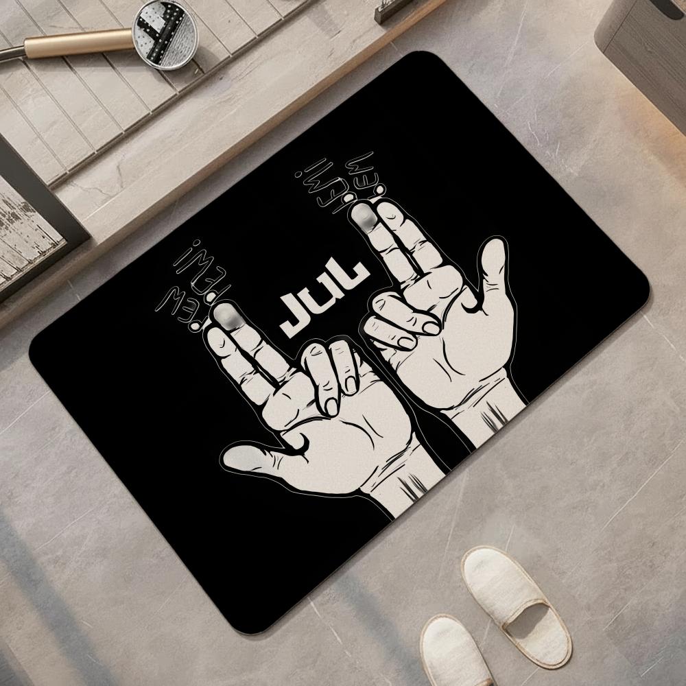 Quick Dry Diatomite Bath Mat - Rapper J-Jul Floor Mat Diatomite Bath