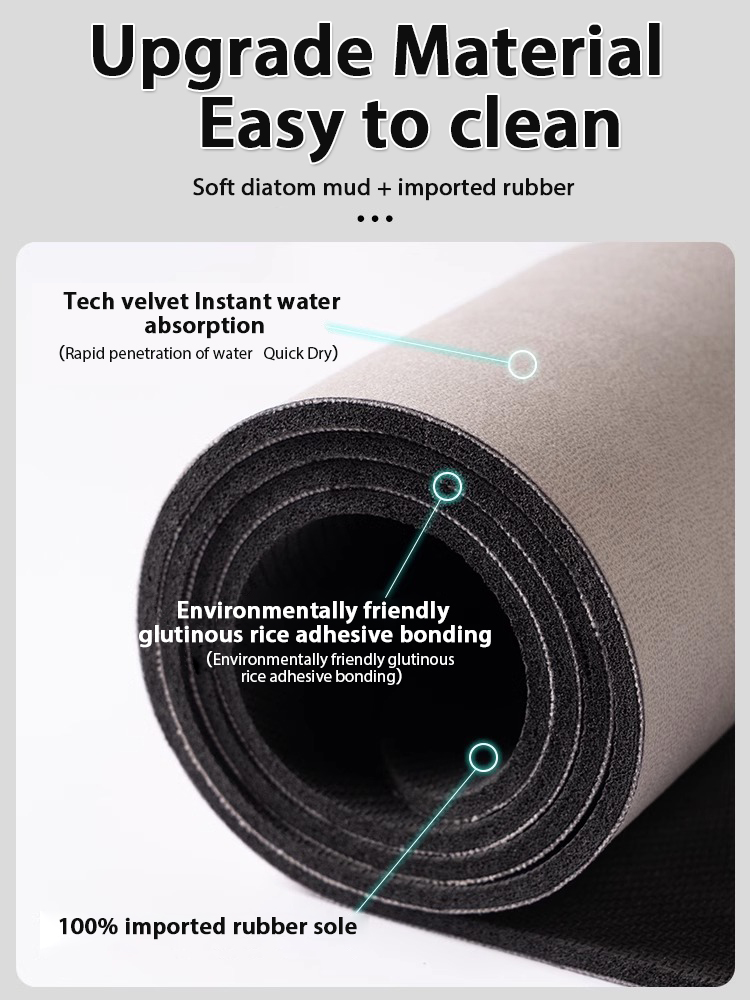 Nordic Geometric Diatomite Bat - Quick Dry Diatomite Bath Mat 评论和价格