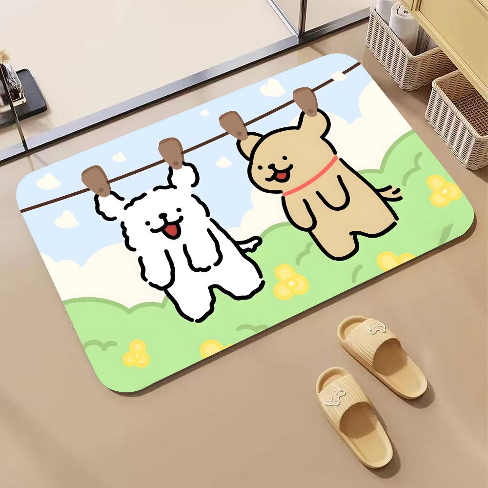 Anime L-LINE FRIENDS Puppy Flo - Quick Dry Diatomite Bath Mat 评论和价格