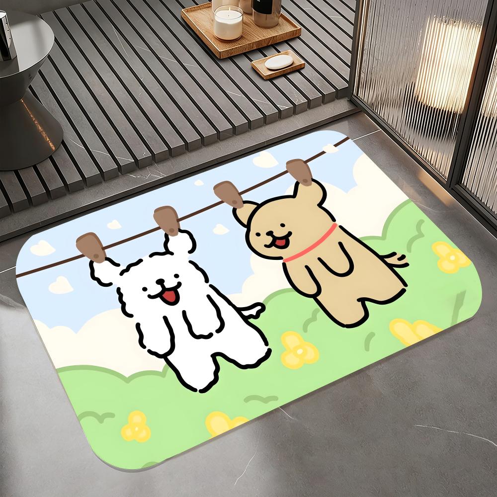 Anime L-LINE FRIENDS Puppy Flo - Quick Dry Diatomite Bath Mat 评论和价格