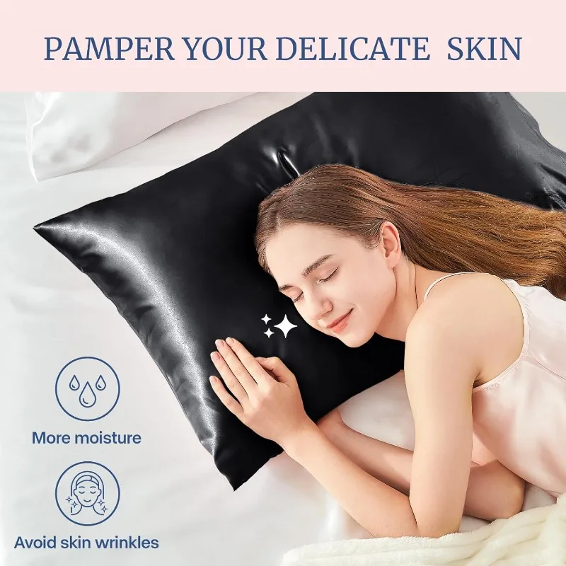 1/2pcs Multi-size Satin Pillow - Satin Silk Pillowcase Hair Skin 评论和价格