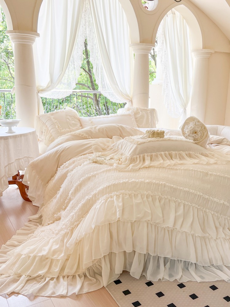 French Princess Style 100% Cot - Aesthetic Floral Duvet Cover 评论和价格