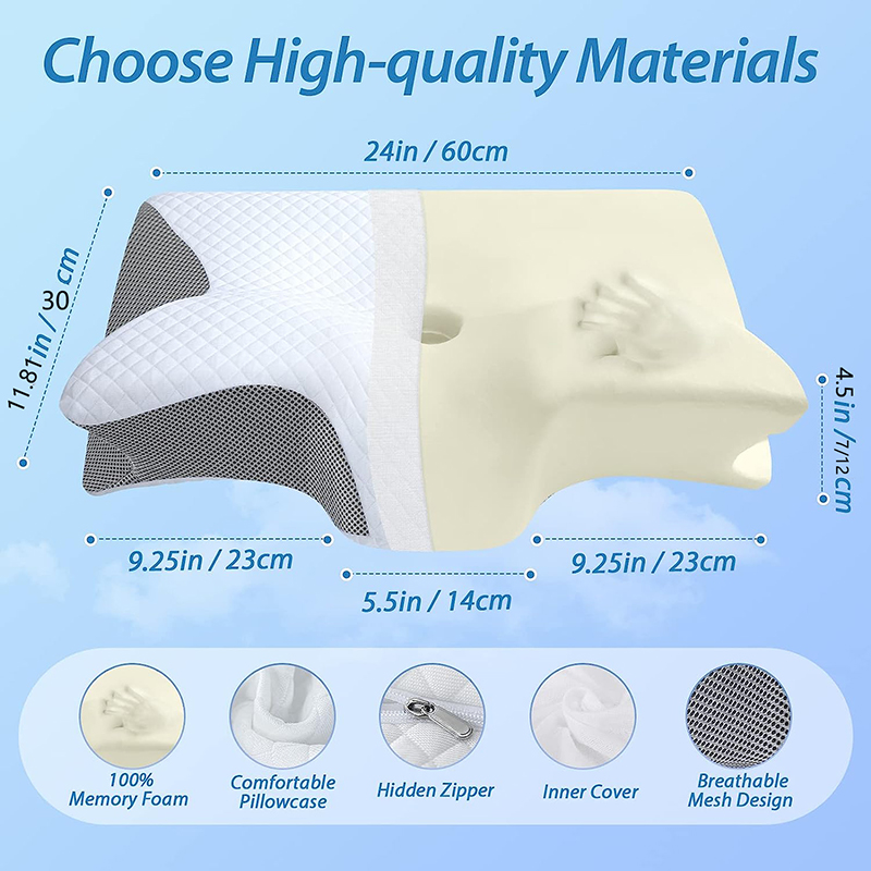 New Memory Foam Cervical Pillo - Memory Foam Orthopedic Pillow Neck Pain 评论和价格