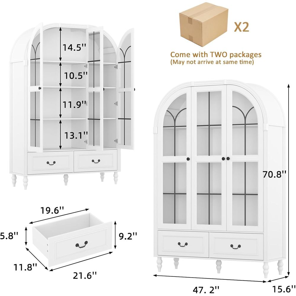 70.8'' Tall Arched Kitchen Pan - Storage & Organization 评论和价格