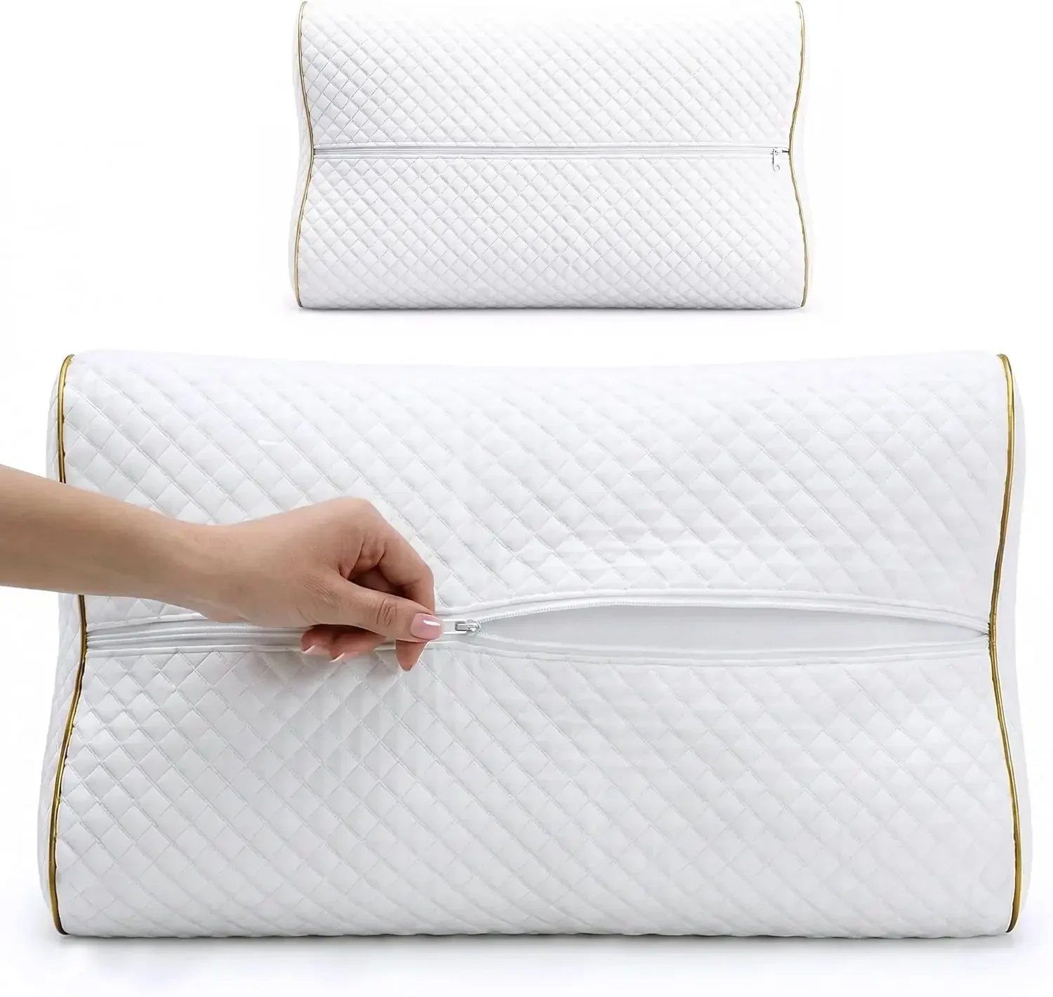 2-Pack Queen Memory Foam Pillo - Memory Foam Orthopedic Pillow Neck Pain 评论和价格