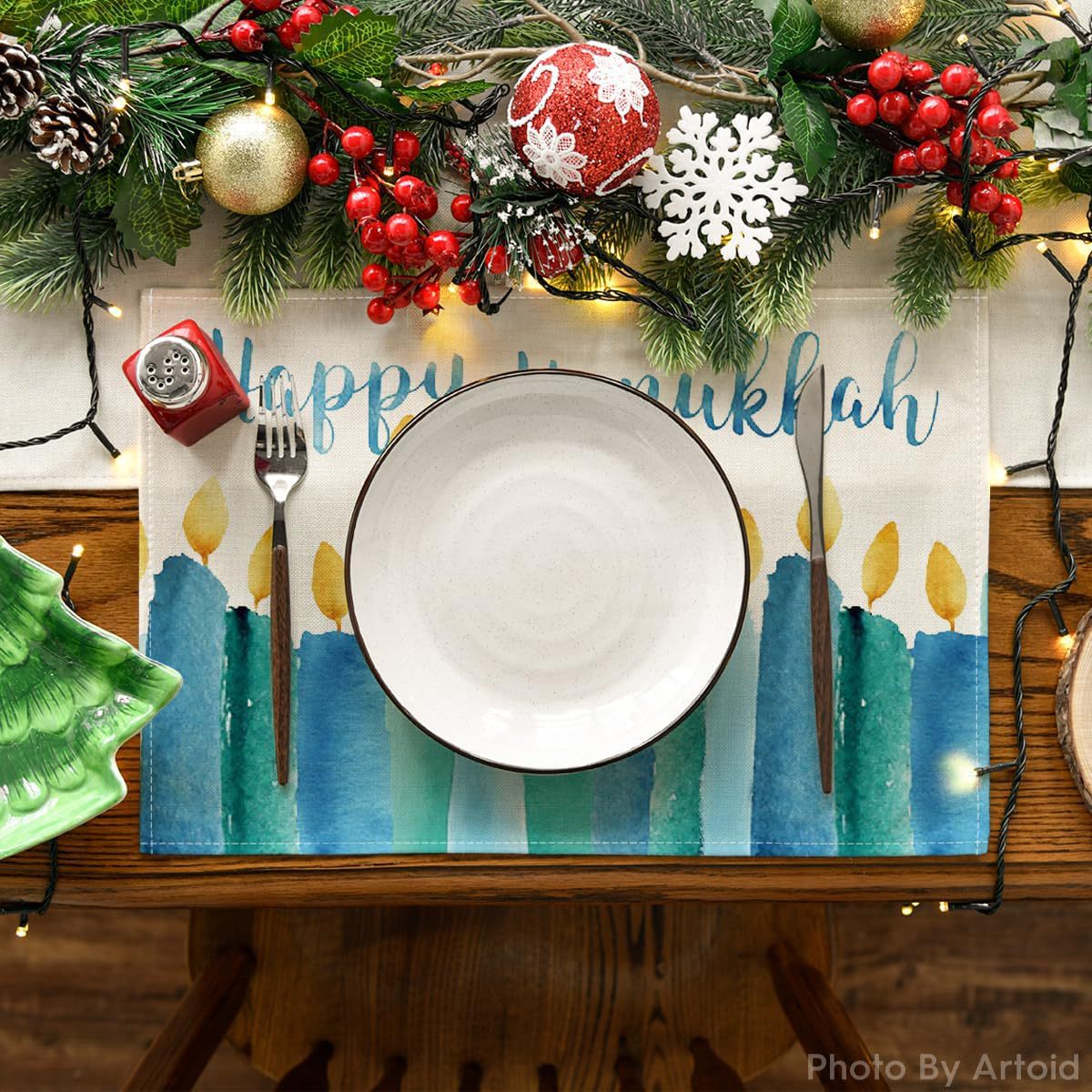 8Pcs Jewish Holiday Placemat S - Kitchen 评论和价格