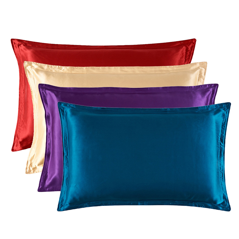 48x74cm Pillowcase Patchwork S - Satin Silk Pillowcase Hair Skin 评论和价格