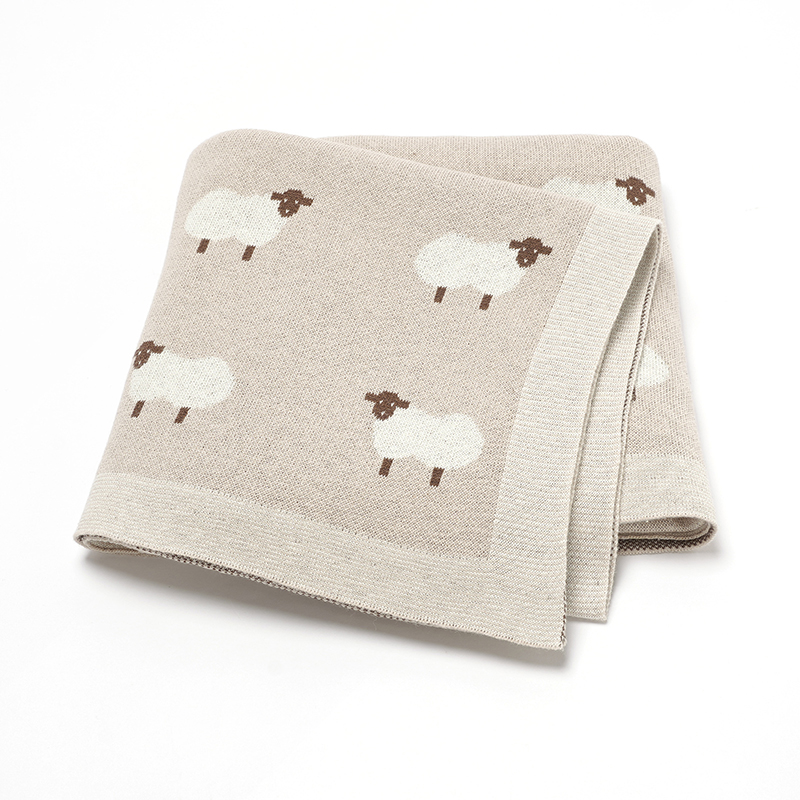 Cute Sheep Print Muslin Newbor - Muslin Cotton Bedspread 评论和价格