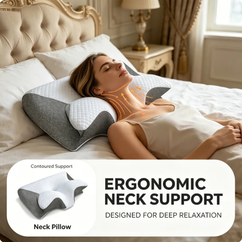 Neck Pain Relief Memory Foam C - Memory Foam Orthopedic Pillow Neck Pain 评论和价格