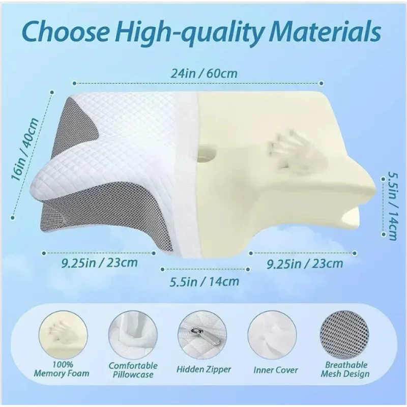 Neck Pain Relief Memory Foam C - Memory Foam Orthopedic Pillow Neck Pain 评论和价格