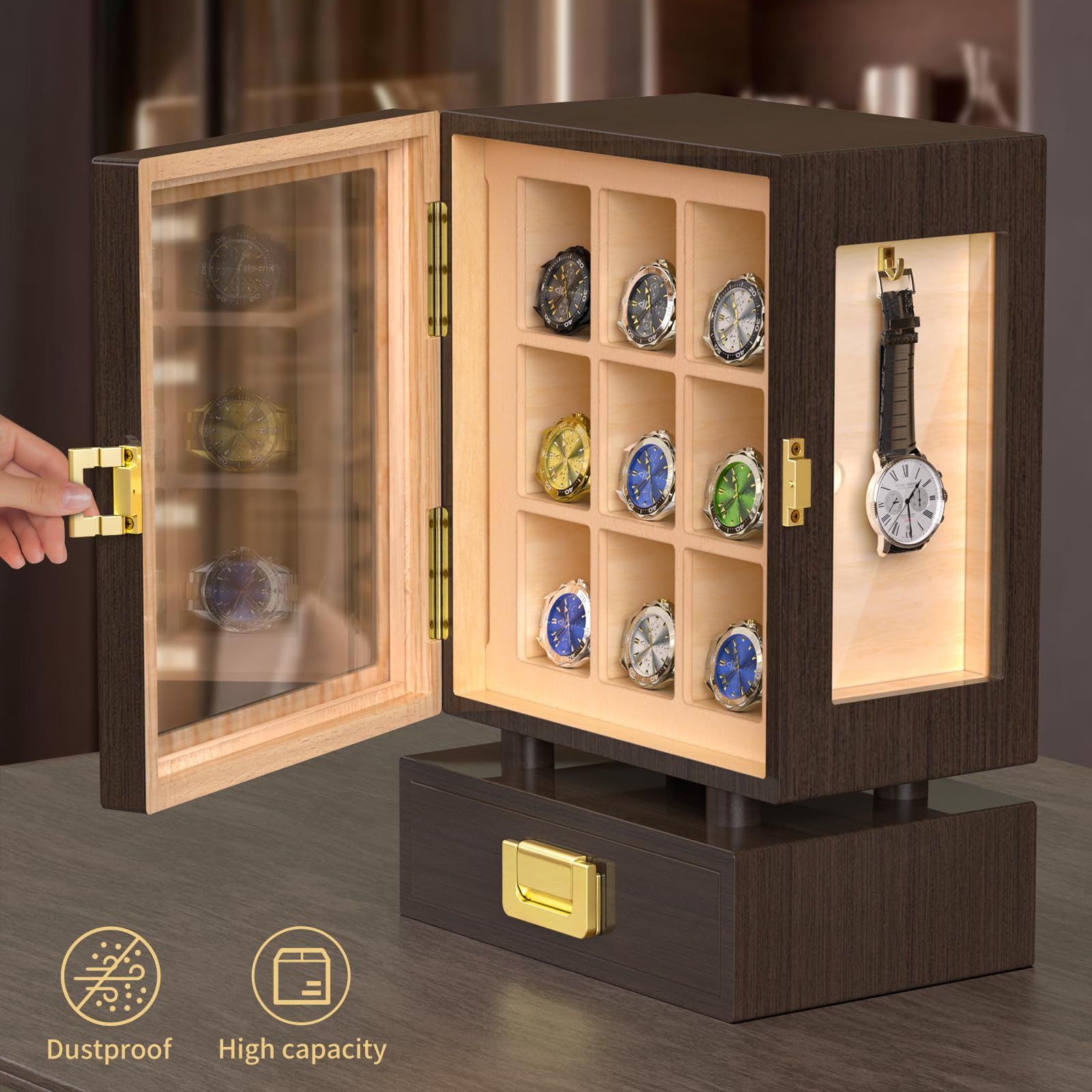 Custom Rectangle Wooden Watch  - Storage & Organization 评论和价格