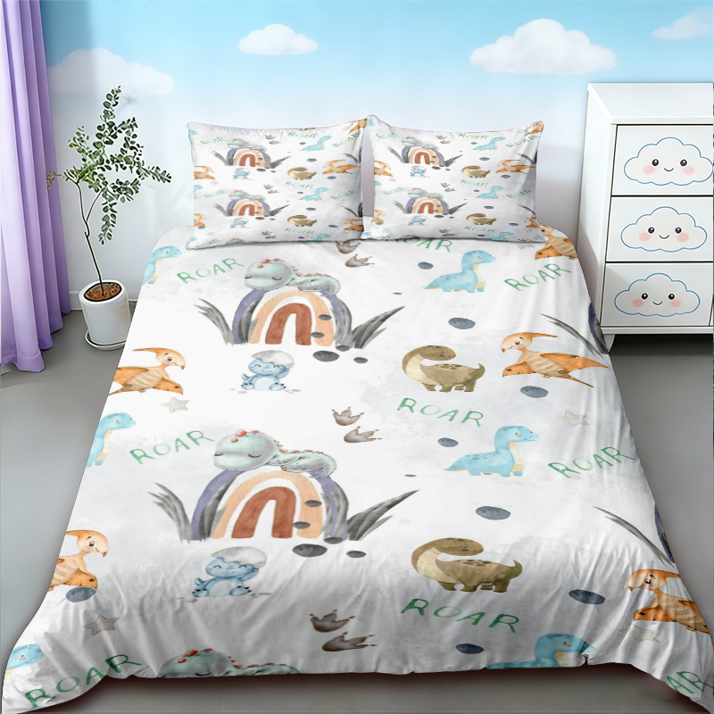 Duvet Cover Cute Dinosaur King - Bedding 评论和价格