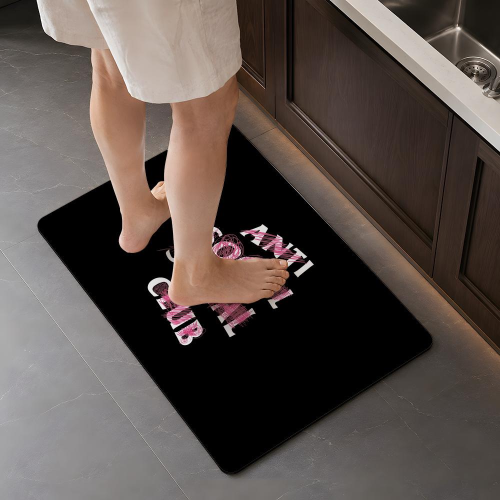 Fashion A ANTI SOCIAL SOCIAL C - Quick Dry Diatomite Bath Mat 评论和价格