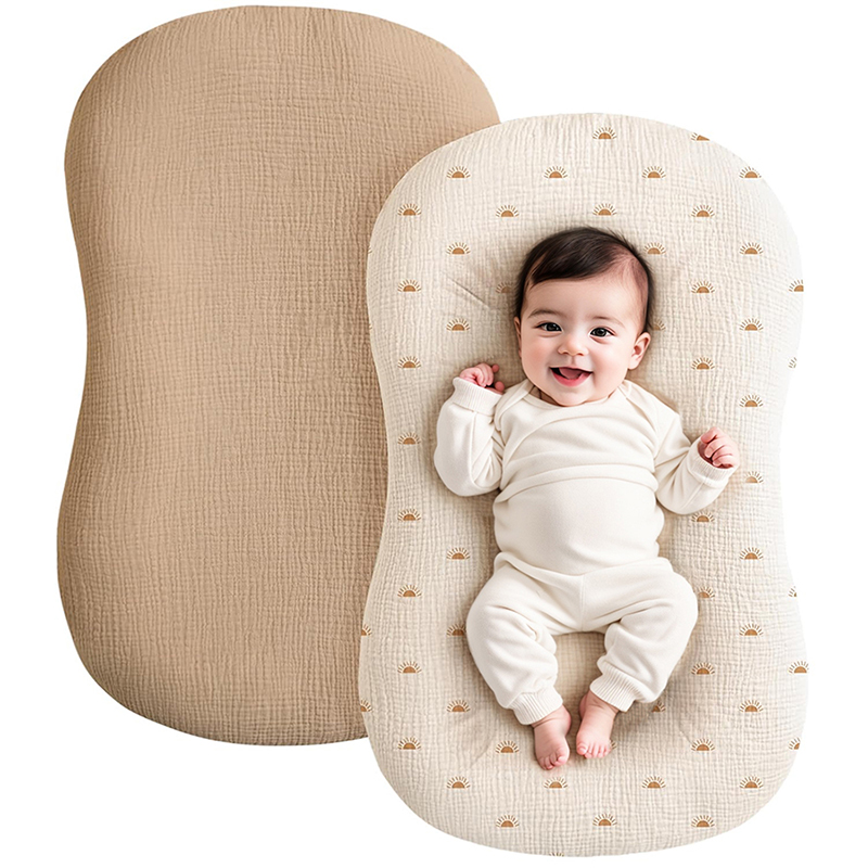 2PCS Baby Lounger Cover Muslin - Muslin Cotton Bedspread 评论和价格