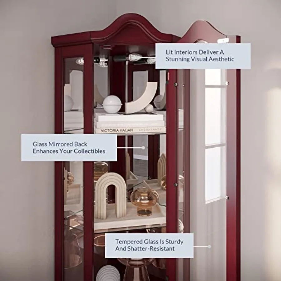 Lighted Corner Display Curved  - Storage & Organization 评论和价格