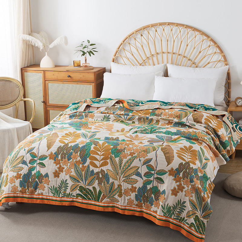 Muslin Gauze Bedspread On The  - Muslin Cotton Bedspread 评论和价格