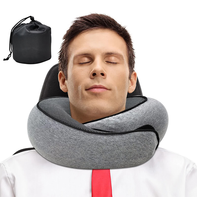 Travel Neck Pillow Memory Foam - Anti Snore Contour Pillow 评论和价格