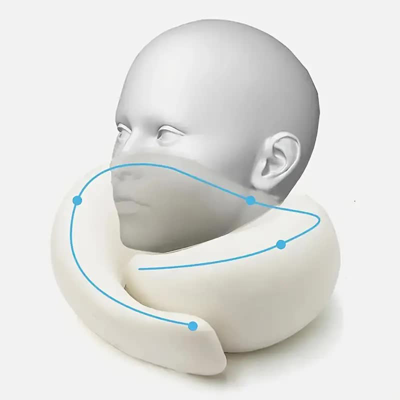 Travel Neck Pillow Memory Foam - Anti Snore Contour Pillow 评论和价格