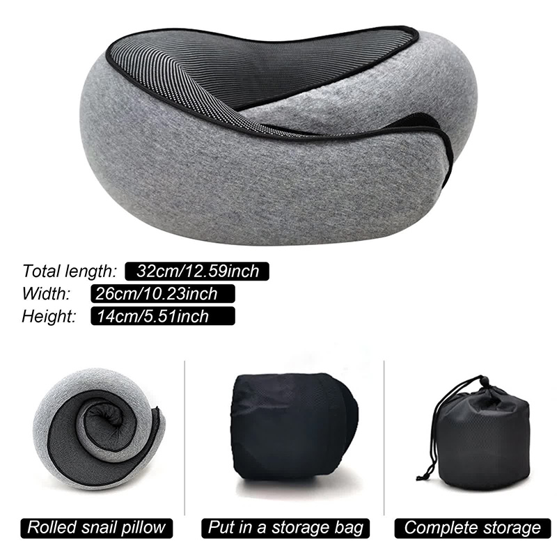 Travel Neck Pillow Memory Foam - Anti Snore Contour Pillow 评论和价格