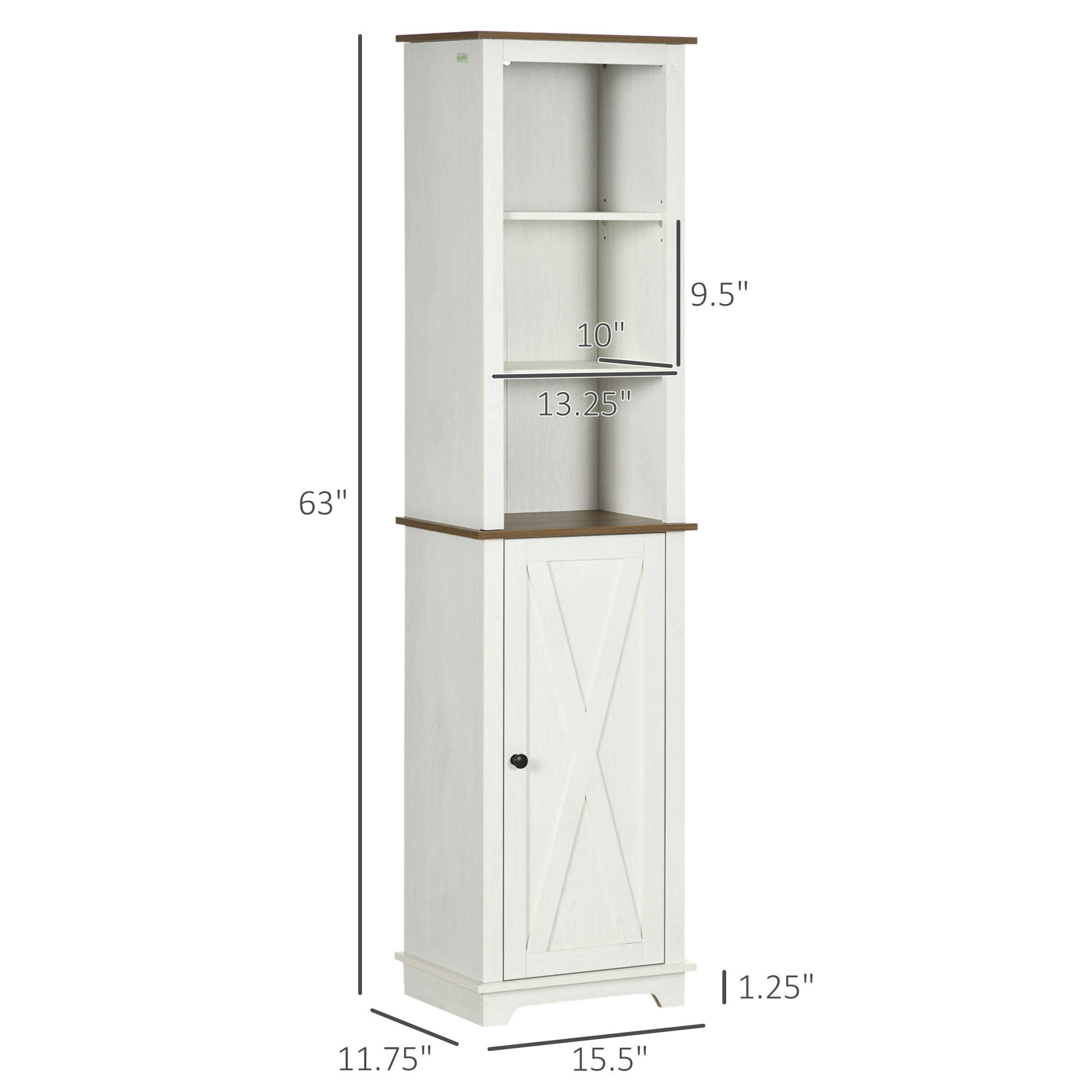 Farmhouse Bathroom Cabinet, Ta - Storage & Organization 评论和价格
