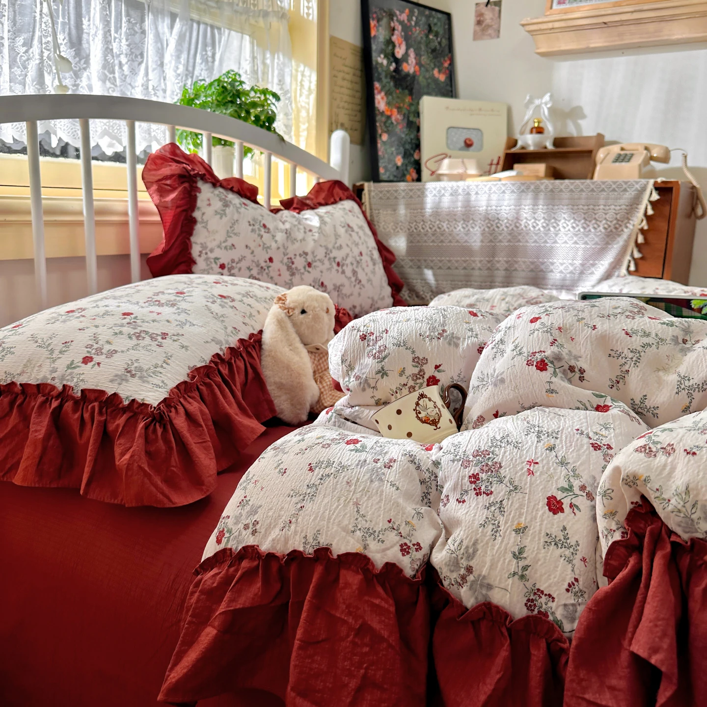 French Vintage Aesthetic Beddi - Aesthetic Floral Duvet Cover 评论和价格