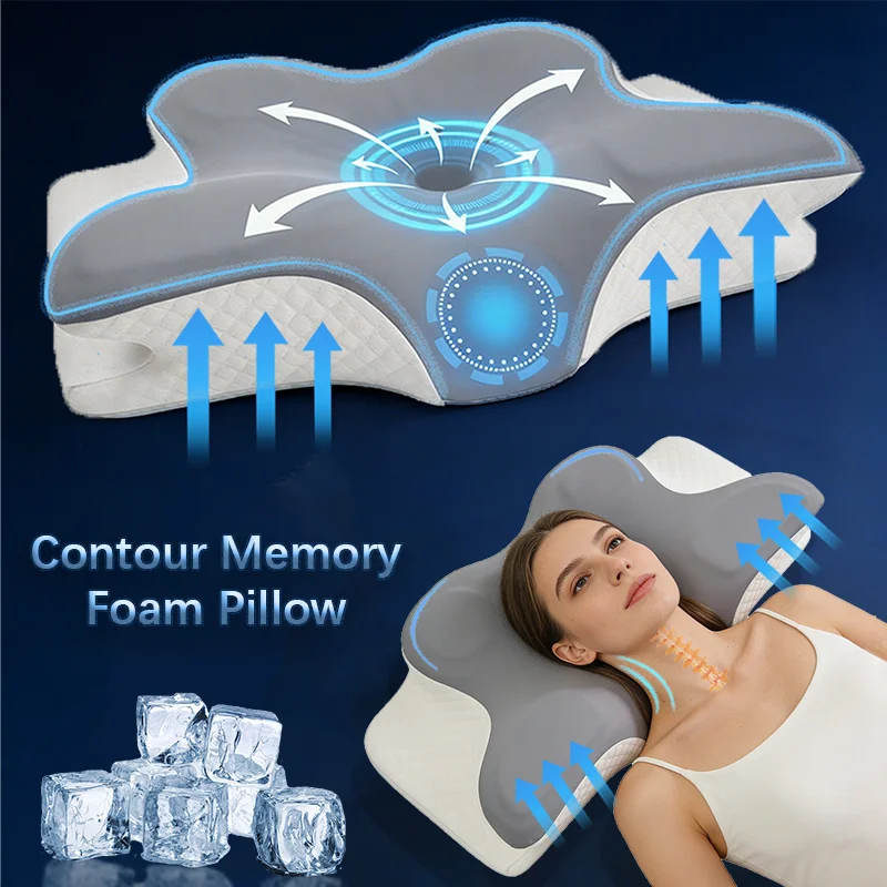 Memory Foam Pillow Cervical Pi - Memory Foam Orthopedic Pillow Neck Pain 评论和价格