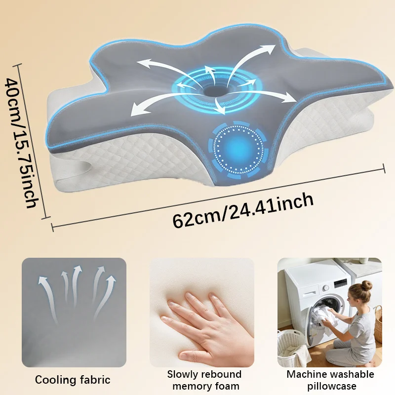 Memory Foam Pillow Cervical Pi - Memory Foam Orthopedic Pillow Neck Pain 评论和价格