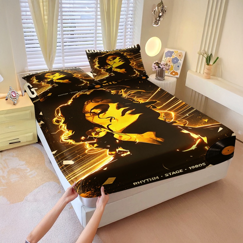 Pop Icon Michael Jackson Fitte - Fitted Bed Sheets Deep Pocket 评论和价格