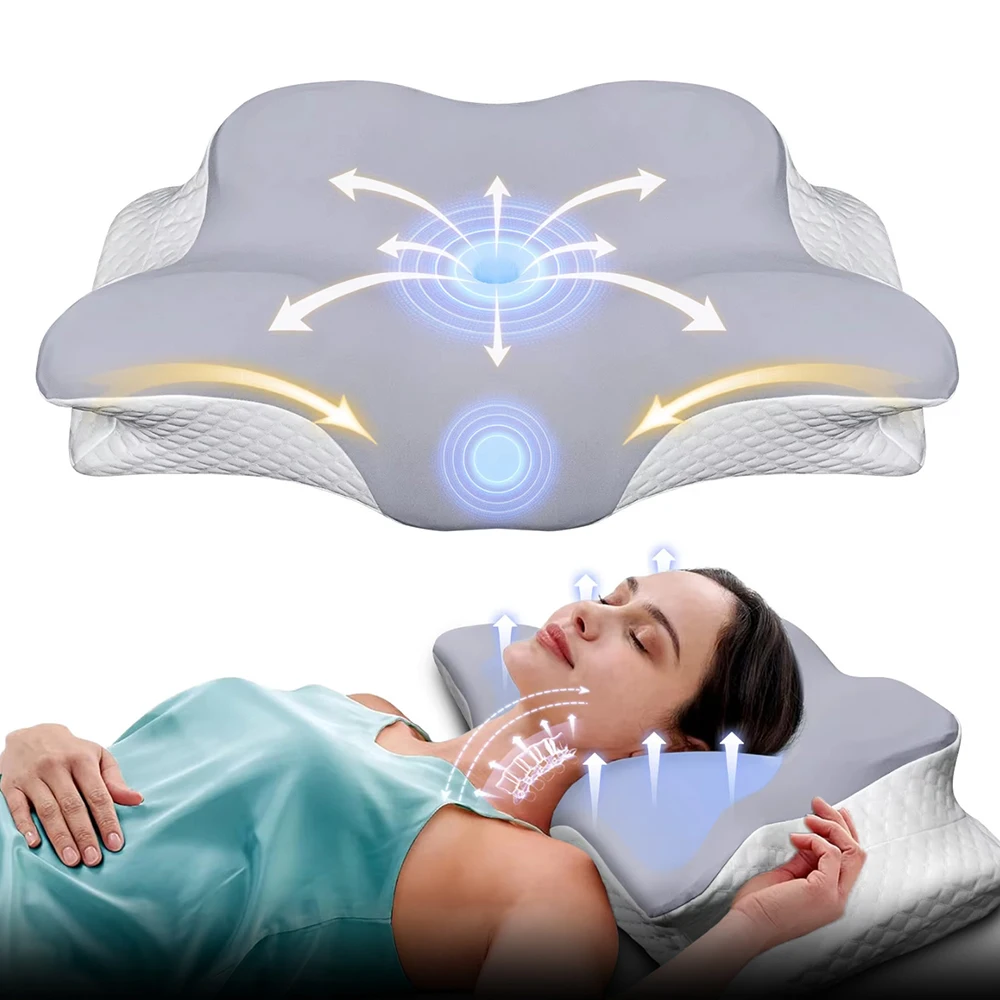 Memory Foam Pillows Butterfly  - Memory Foam Orthopedic Pillow Neck Pain 评论和价格