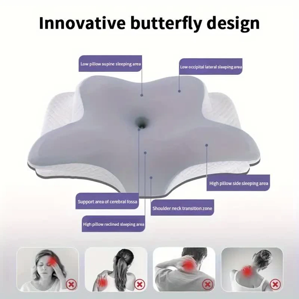 Memory Foam Pillows Butterfly  - Memory Foam Orthopedic Pillow Neck Pain 评论和价格