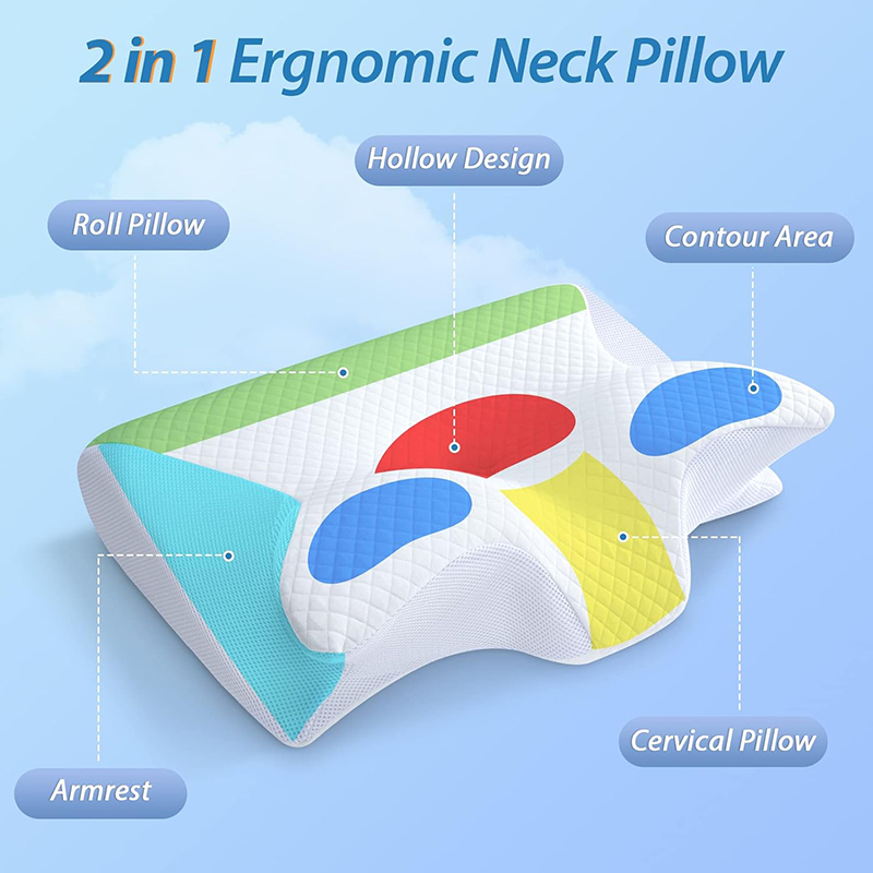 Orthopedic Contour Neck Pillow - Memory Foam Orthopedic Pillow Neck Pain 评论和价格