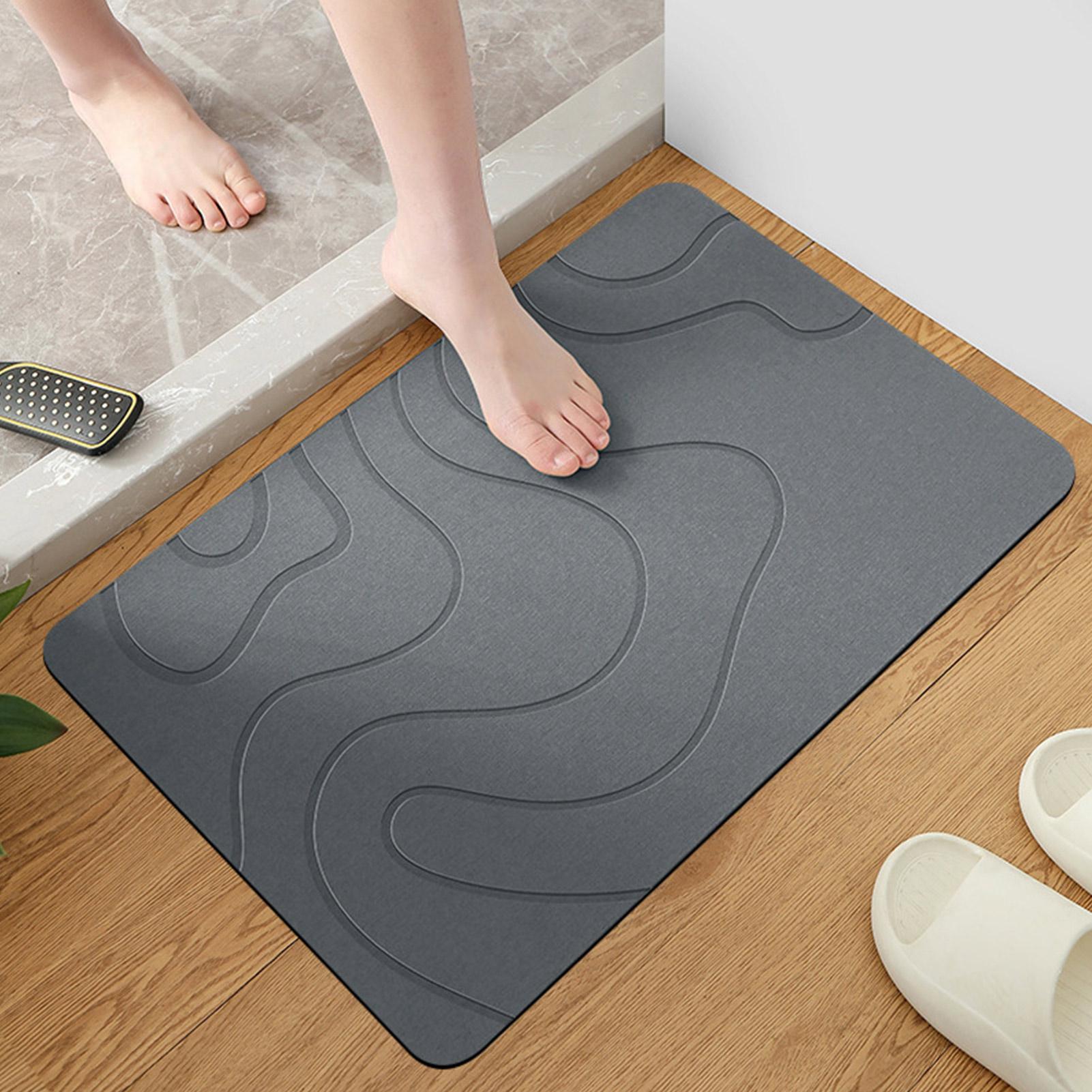 Quick Drying Stone Bath Mat, D - Quick Dry Diatomite Bath Mat 评论和价格
