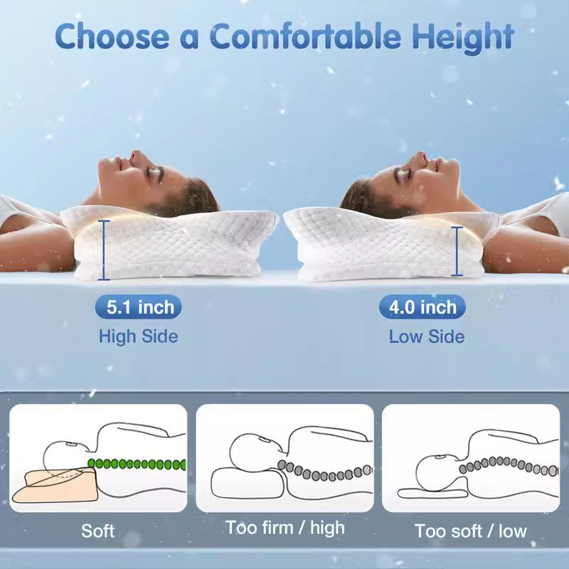 Ergonomic Orthopedic Memory Fo - Memory Foam Orthopedic Pillow Neck Pain 评论和价格