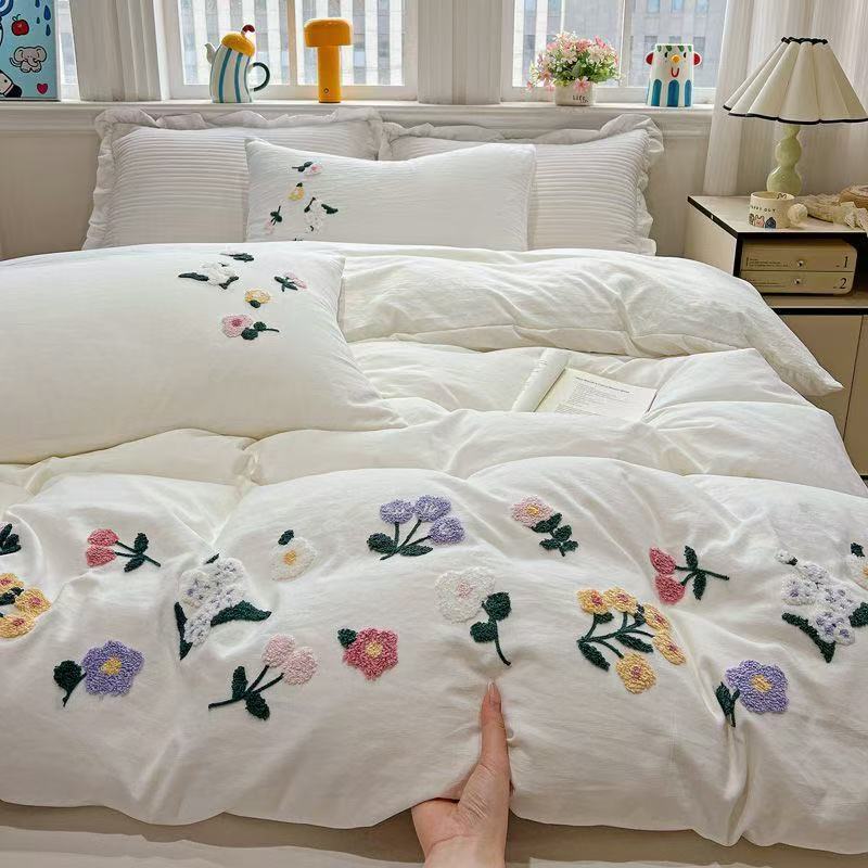 Aesthetic Floral Embroidery Du - Aesthetic Floral Duvet Cover 评论和价格