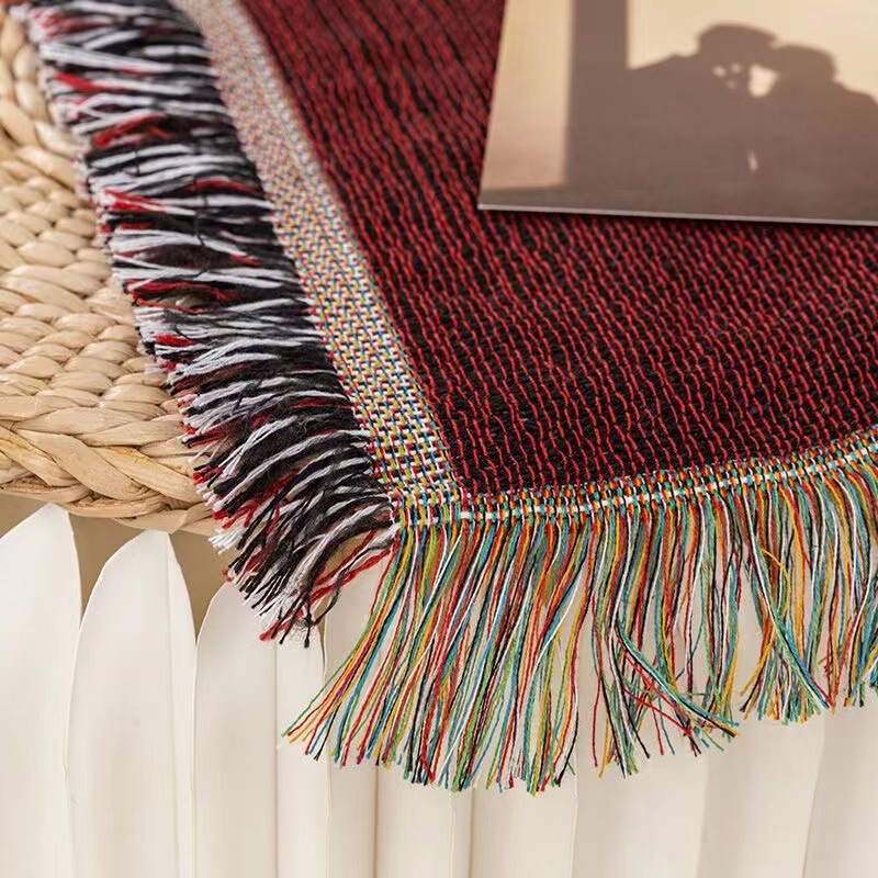 Abstract Art Sofa Blanket Boho - Boho Throw Blanket Fringe 评论和价格