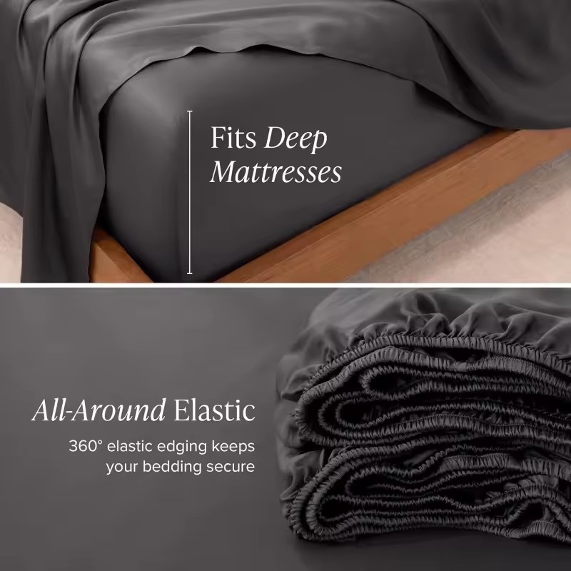 1pc Summer Cooling Fitted Shee - Fitted Bed Sheets Deep Pocket 评论和价格