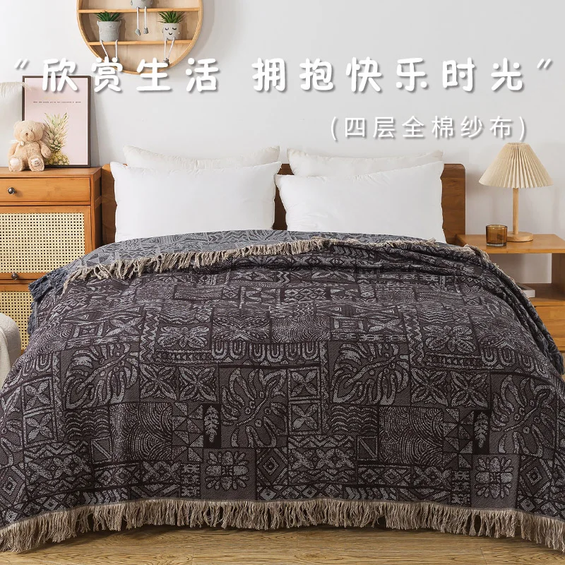 Cotton Bedspreads 4 Layers Of  - Muslin Cotton Bedspread 评论和价格