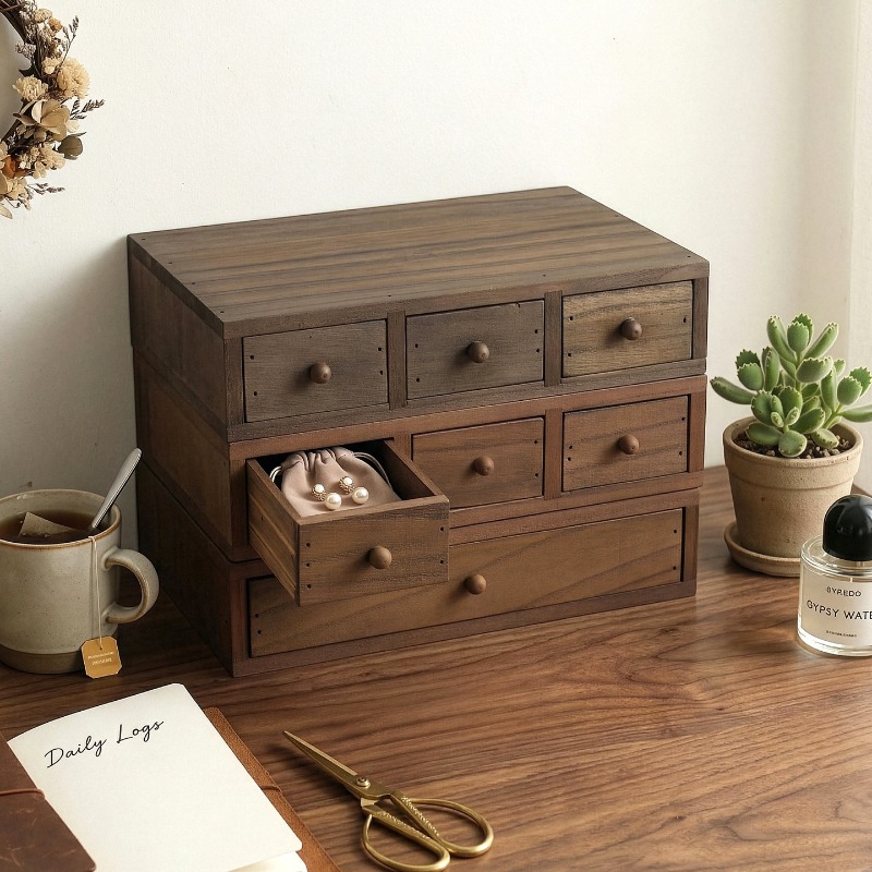 Wooden Desktop Storage Box Mon - Storage & Organization 评论和价格