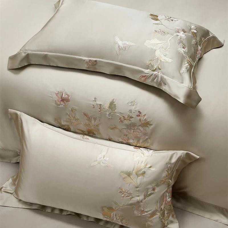 High Precision Brocade Lyocell - Aesthetic Floral Duvet Cover 评论和价格