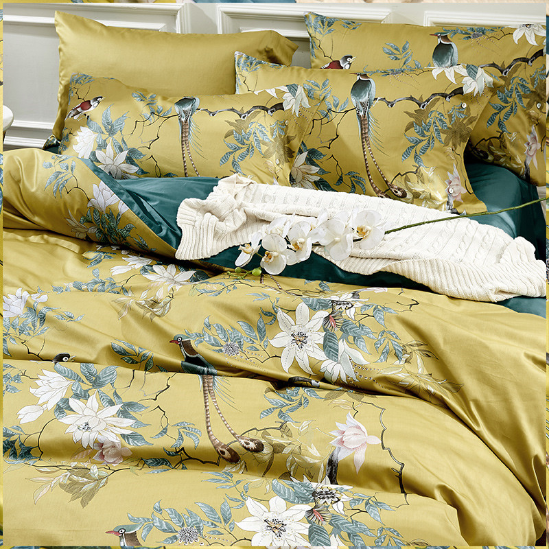 Luxury 600TC Egyptian Cotton B - Aesthetic Floral Duvet Cover 评论和价格