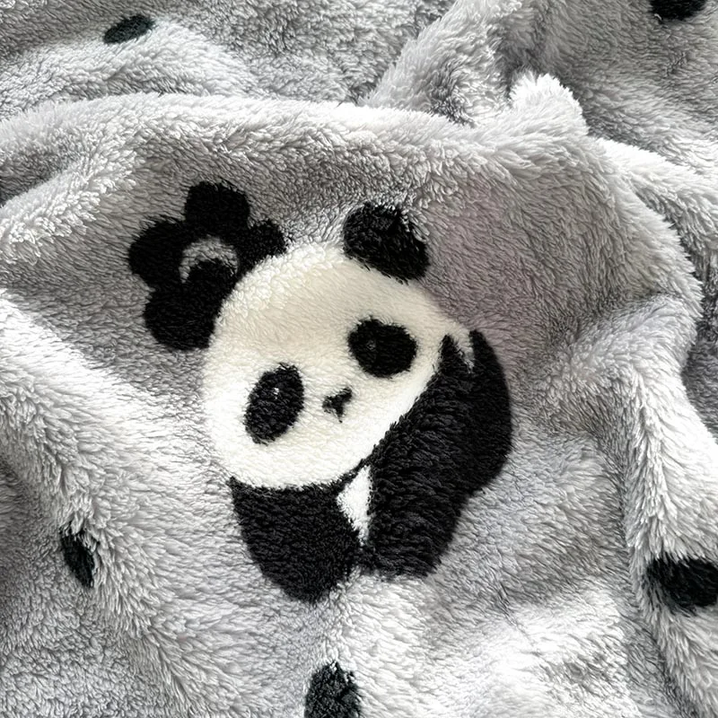 Panda Printed Fluffy Plush Fle - Fluffy Fleece Comforter King Size 评论和价格
