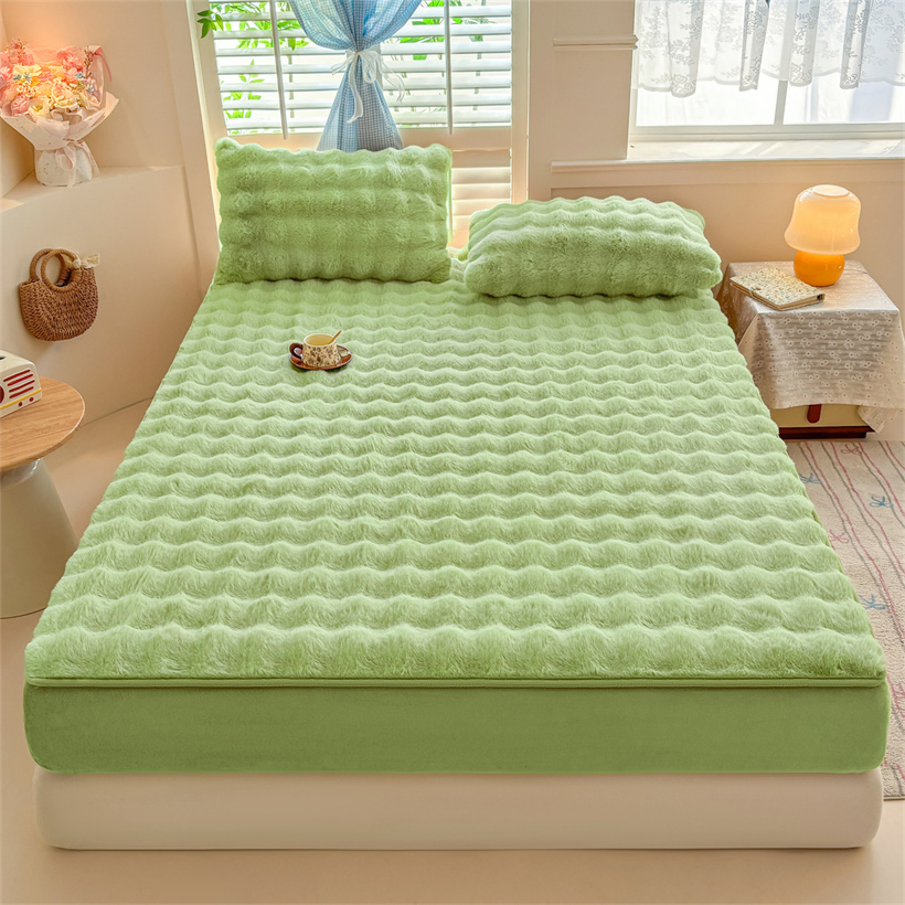 Winter Warm Faux Rabbit Fur Pl - Fitted Bed Sheets Deep Pocket 评论和价格
