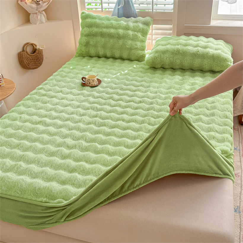 Winter Warm Faux Rabbit Fur Pl - Fitted Bed Sheets Deep Pocket 评论和价格